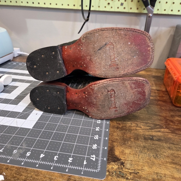 Ferrini Cowhide Exotic Leather Black Boots - Picture 9 of 11